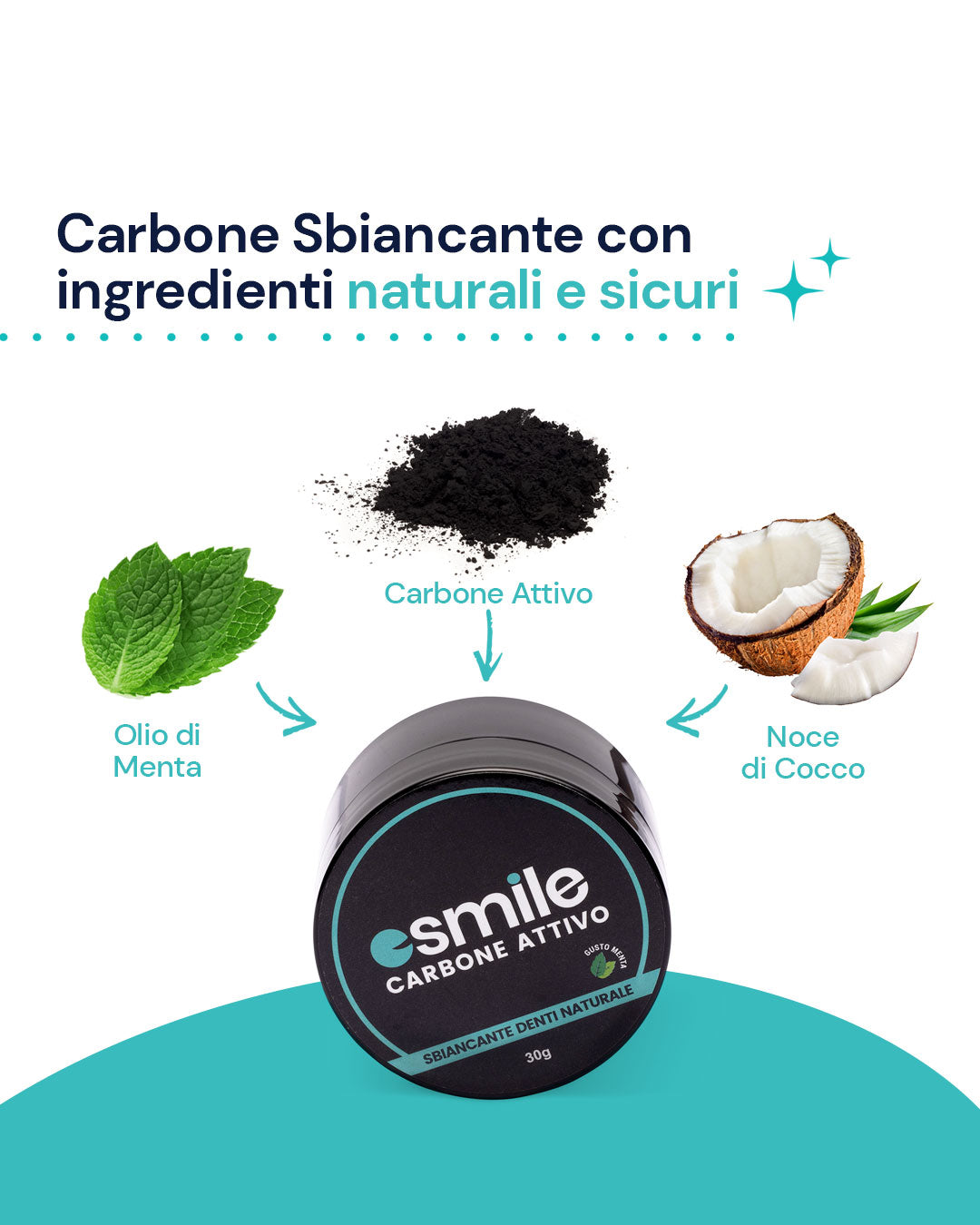 Polvere Sbiancante al Carbone Attivo 30g